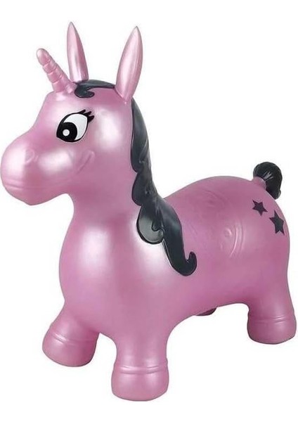 Unicorn Şişme Atlama Makinesi, Kapalı ve Açık, Ergonomik Tasarım, El Pompası Dahil, Pembe, BG050UNI