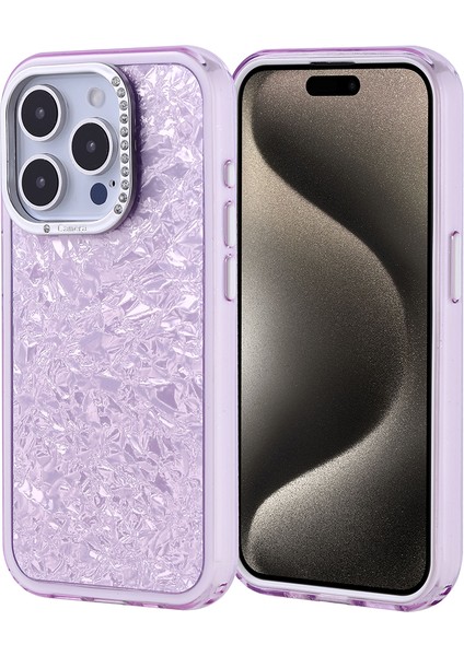 Apple iPhone 15 Pro Kılıf Taşlı Tasarımlı Kapi Kapak