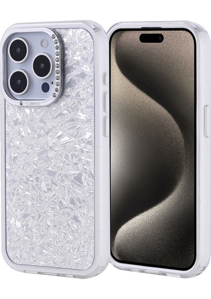 Apple iPhone 15 Pro Kılıf Taşlı Tasarımlı Kapi Kapak