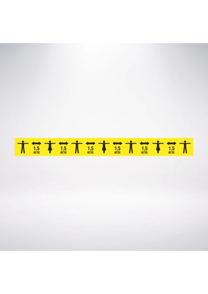 1,5 Metre Mesafe Bırak STICKER100X10 cm