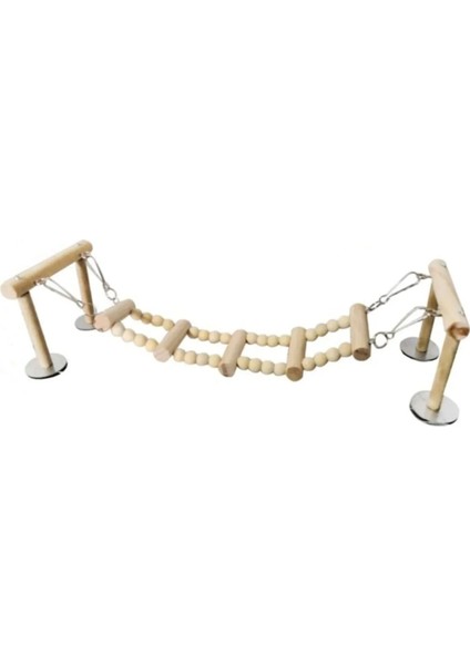 Trendme Ahşap Merdivenli Kuş Kafes Üstü Oyun Parkuru fırsatları