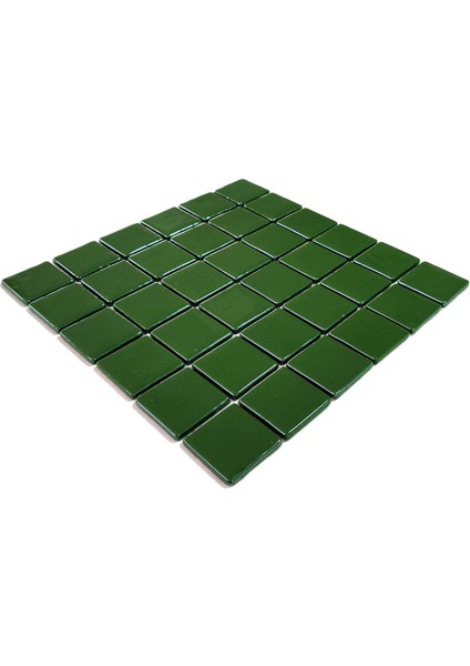 Mutfak Tezgah Arası, Havuz, Banyo, Sauna, Spa, Iç ve Dış Dekorasyonda Tüm Yüzeyler Için, Yeşil, 31,5X31,5CM. Fileli Cam Mozaik. (5 File Karo = 0.5 M2 Fiyatıdır )
