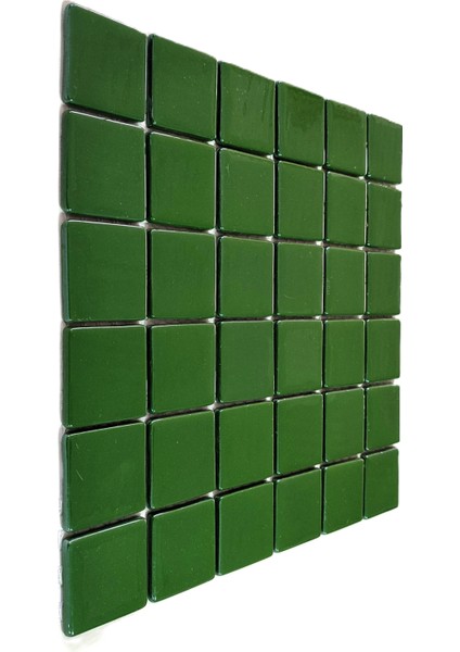 Mutfak Tezgah Arası, Havuz, Banyo, Sauna, Spa, Iç ve Dış Dekorasyonda Tüm Yüzeyler Için, Yeşil, 31,5X31,5CM. Fileli Cam Mozaik. (5 File Karo = 0.5 M2 Fiyatıdır )