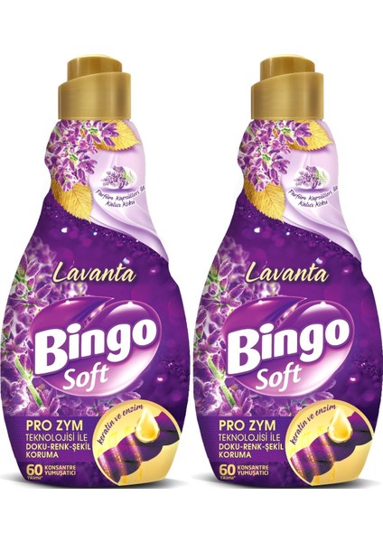 Soft Çamaşır Yumuşatıcı Konsantre 1440ml Lavanta (2 Li Set)