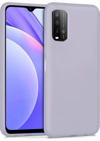 Xiaomi Redmi 9t Kılıf Nano Içi Kadife Silikon - Lila Ynsmr