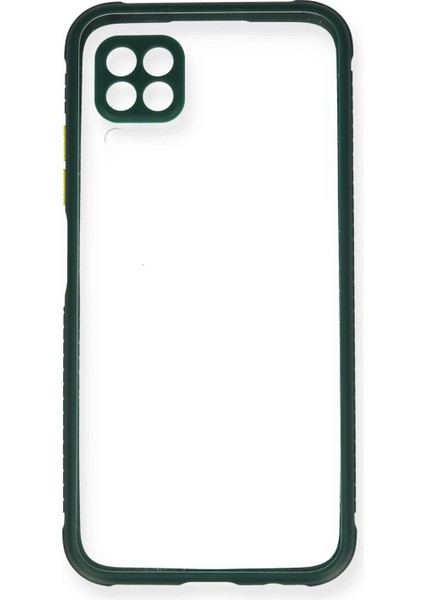 Huawei P40 Lite Kılıf Miami Şeffaf Silikon - Koyu Yeşil Ynsmr