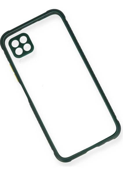 Huawei P40 Lite Kılıf Miami Şeffaf Silikon - Koyu Yeşil Ynsmr