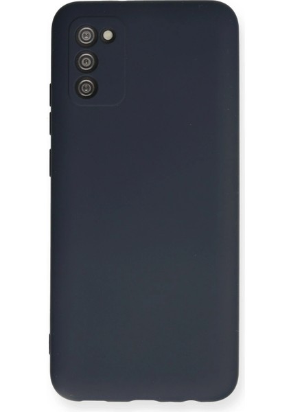 Samsung Galaxy A02S Kılıf Nano Içi Kadife Silikon - Lacivert Ynsmr