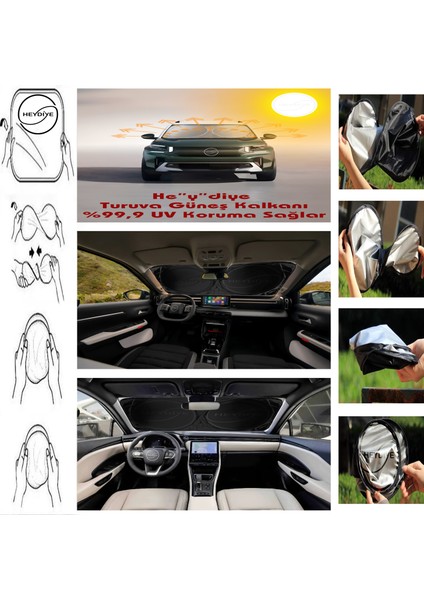Spf 100+ Uv Korumalı Truva Oto Ön Cam Güneş Kalkan fırsatları