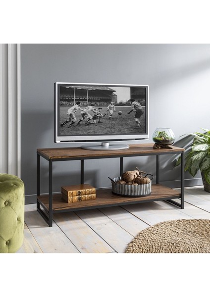 Yumo Doğal Masif Panel Ahşap Tv Ünitesi