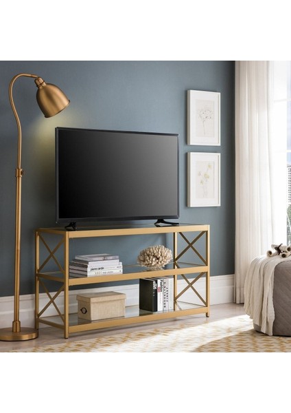 Elit Tv Ünitesi Gold Cam Yüzey