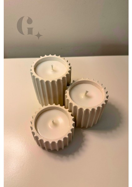 3'lü Mini Şamdan Soyawax Mum Seti