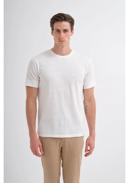 Bisiklet Yaka Ekru Erkek T-Shirt 4220 fiyatları