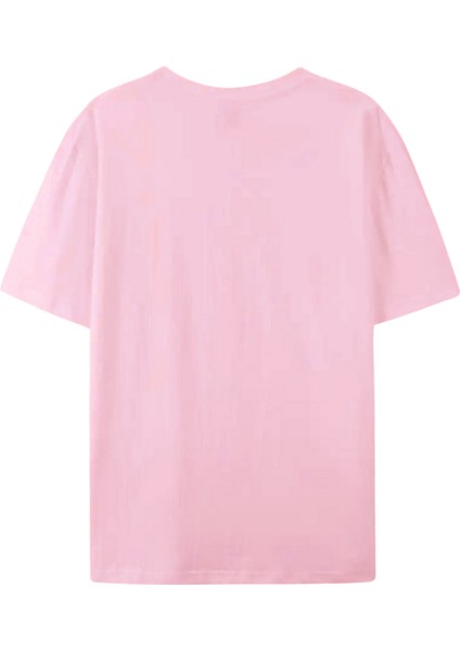 Unısex "classıcal" Baskılı Oversıze Pembe Tshirt