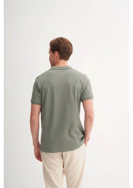 Polo Yaka Açık Haki Erkek T-Shirt 4120 fiyatları