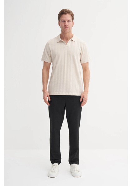 Bej Erkek Polo Yaka T-Shirt 4257 modelleri