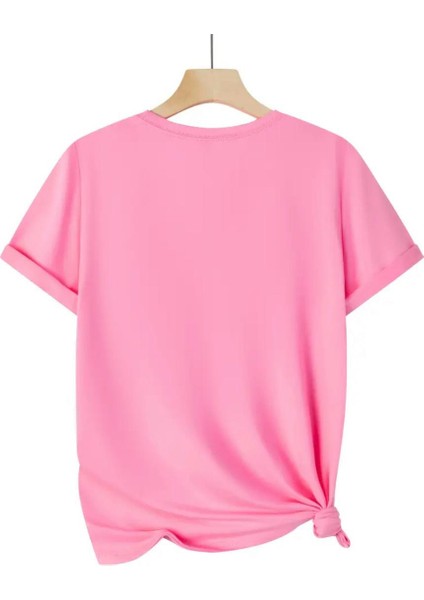 Unısex Pembe Oversize Tshirt