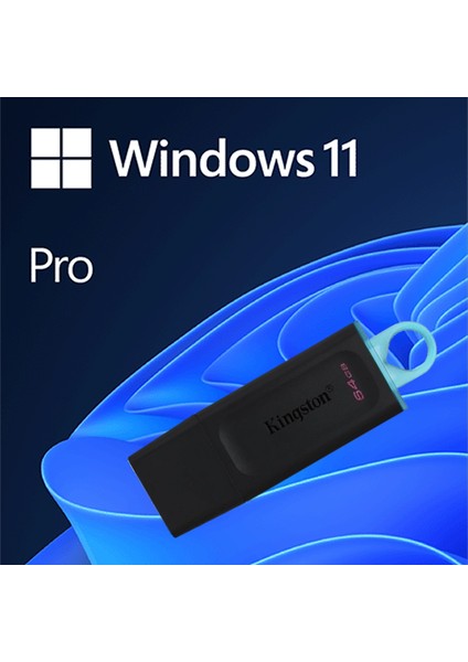 64GB USB Bellek Windows 11 Pro - Kurulum Dosyası ve Ürün Anahtarı Dahil