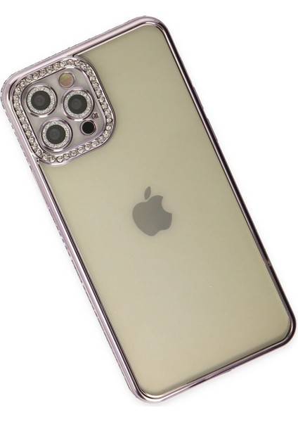 Apple iPhone 12 Pro Kılıf Joke Taşlı Silikon - Mor Ynsmr fiyatları