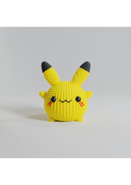 Pikachu Örgü Desenli Figür Pokemon Anime Manga Figür