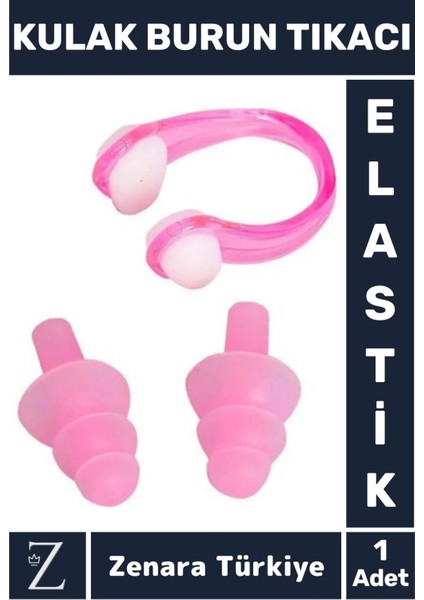 Özel Set Yumuşak Elastik Havuz Deniz Su Sızdırma Gürültü Önleyici Kulak Burun Tıkacı Seti