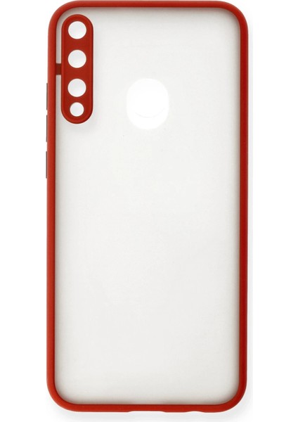 Huawei P40 Lite E Kılıf Montreal Silikon Kapak - Kırmızı Ynsmr