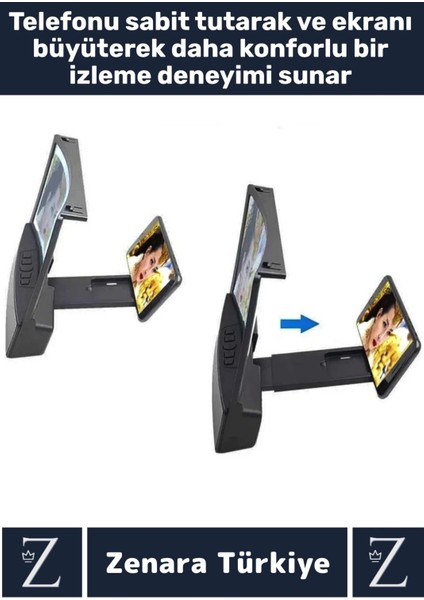 Premium Bluetoothlu Hoparlörlü Telefon Tablet Ekran Büyütme Cep Telefonu Sabitleme Standı 10 Inch fiyatları
