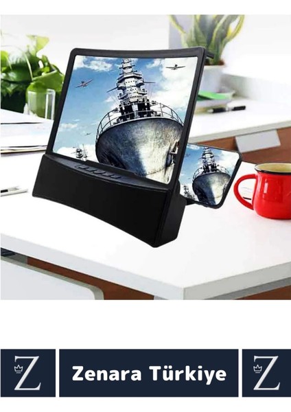 Premium Bluetoothlu Hoparlörlü Telefon Tablet Ekran Büyütme Cep Telefonu Sabitleme Standı 10 Inch fırsatları