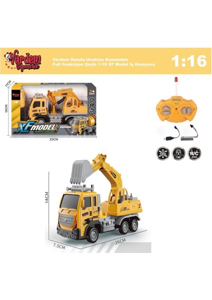 XF-789-110A-1A-3A-4A Kumandalı Şarjlı Iş Makinesi -Vardem indirimleri