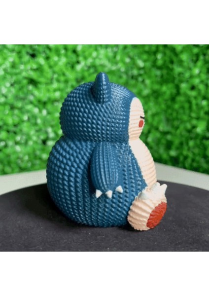 Snorlax Örgü Desenli Figür Pokemon Anime Manga Figür