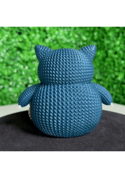 Snorlax Örgü Desenli Figür Pokemon Anime Manga Figür