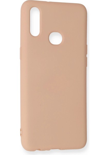 Samsung Galaxy A10S Kılıf Nano Içi Kadife Silikon - Pudra Ynsmr