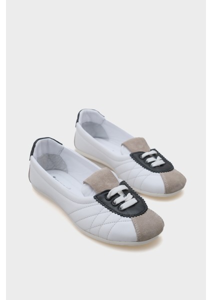 Flora Bağcıklı Deri Kadın Spor Ayakkabı Sneaker