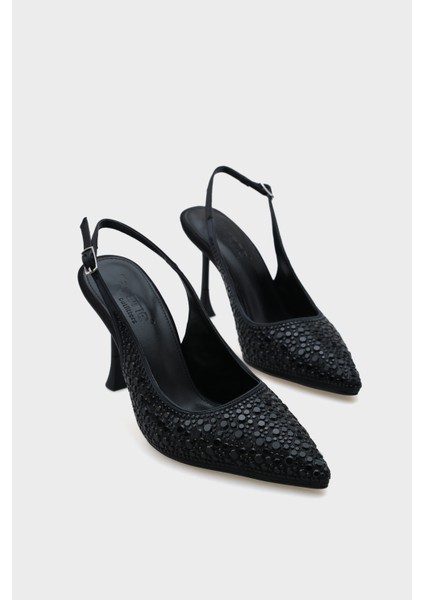 Hope Taşlı Saten Yüksek Topuklu Arkası Bantlı Stiletto fiyatları