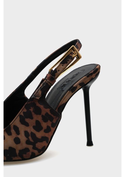 Isabel Saten Yüksek Topuklu Metal Tokalı Arkası Bantlı Stiletto fırsatları