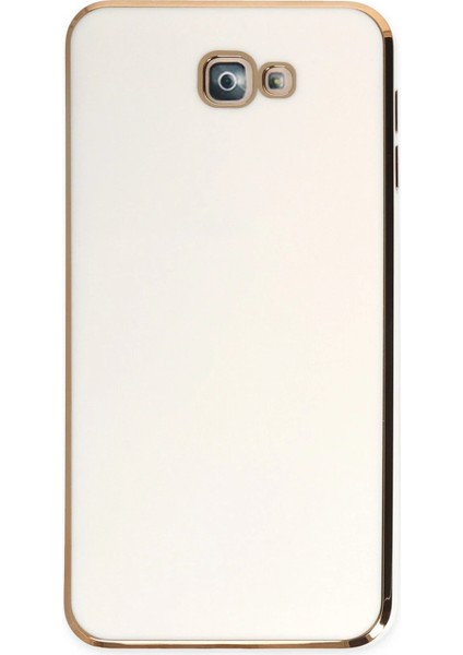 Samsung Galaxy J7 Prime Kılıf Volet Silikon - Beyaz Ynsmr