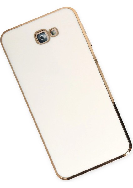 Samsung Galaxy J7 Prime Kılıf Volet Silikon - Beyaz Ynsmr