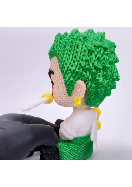Zoro Örgü Desenli Figür One Piece Anime Manga Figür