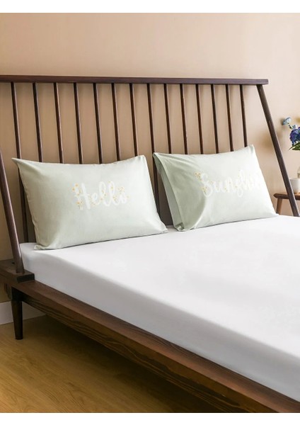 Lcw Home Yeşil Baskılı Pamuklu Yastık Kılıfı 2'li 50 x 70 cm