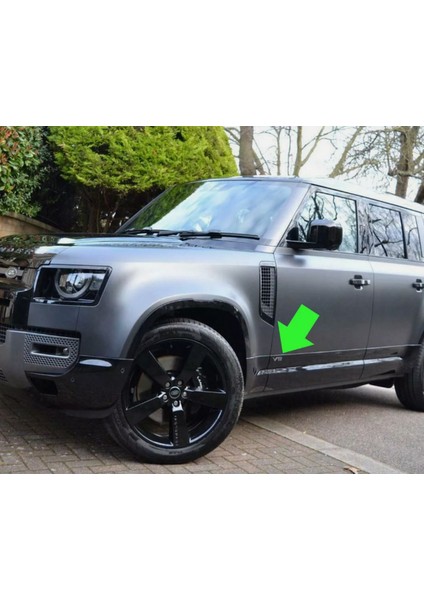 Land Rover Defender V8 Koyu Gri Bagaj Çamurluk Yazı Logo Arma modelleri