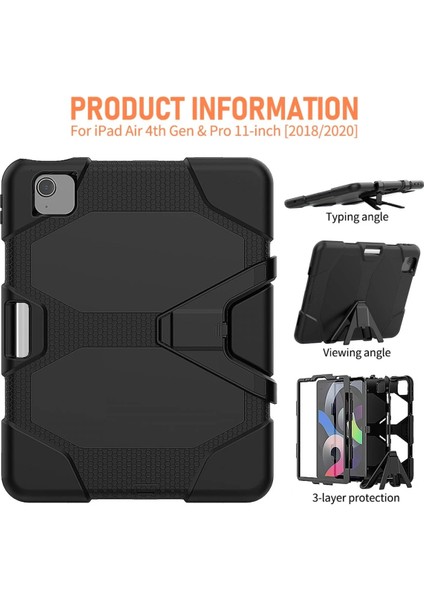 Apple iPad Pro 11 (2020) Kılıf Griffin Tablet Kapak - Siyah Ynsmr