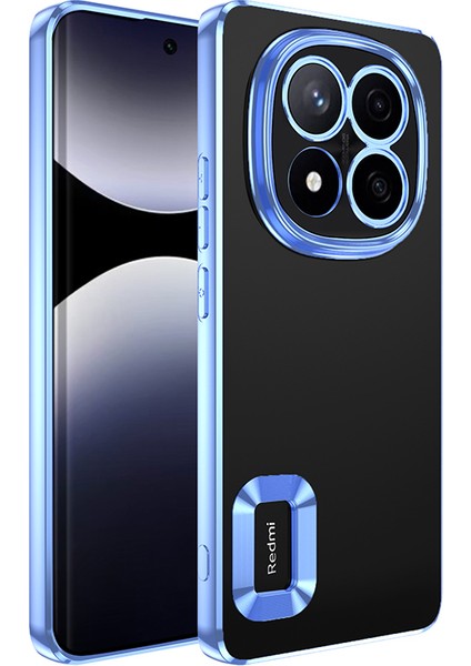 Redmi Note 14 Pro 5g Kılıf Kamera Korumalı Logo Gösteren Alt Omega Kapak - Sierra Mavi