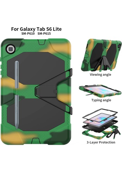 Samsung Galaxy T500 Tab A7 10.4 Kılıf Griffin Tablet Kapak - Kamuflaj Ynsmr