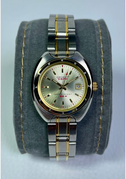 BS902025101C Retro Model Yumurta Kasa Lüks Şık Günlük Takvimli Sarı Kadranlı Kadın Kol Saati