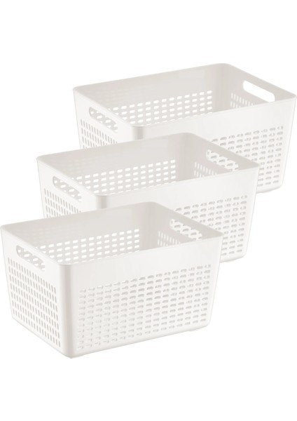Beyaz 3'lü 2.5 Litre Dolap Içi Organizer Düzenleyici