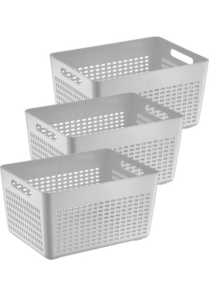 Gri 3'lü (2.5 Lt-5 Lt-9 Lt) Dolap Içi Organizer Düzenleyici