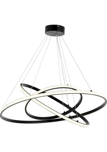 Çember Halka Modern Sarkıt Ultra LED 3 Renk Avize
