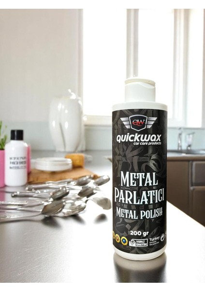 Quickwax Metal Parlatıcı 200 G – Krom, Çelik, Alüminyum Yüzeyler Için Parlaklık ve Koruma modelleri