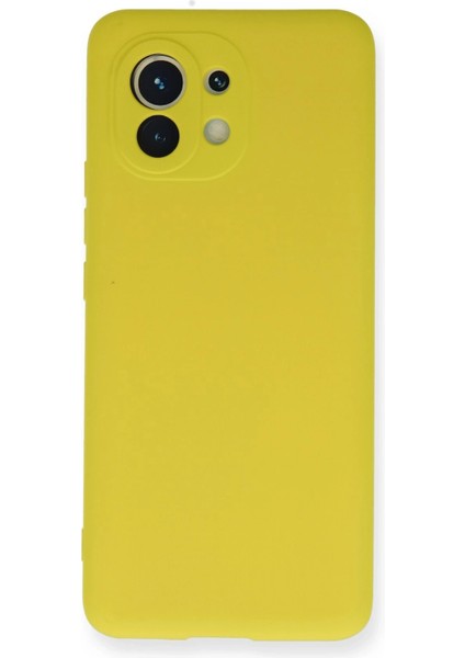 Xiaomi Mi 11 Kılıf Nano Içi Kadife Silikon - Sarı Ynsmr