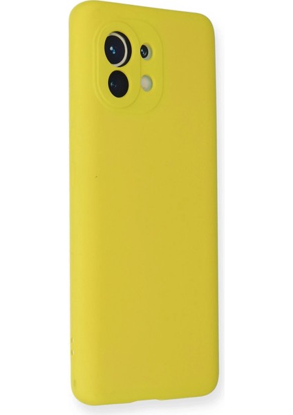 Xiaomi Mi 11 Kılıf Nano Içi Kadife Silikon - Sarı Ynsmr